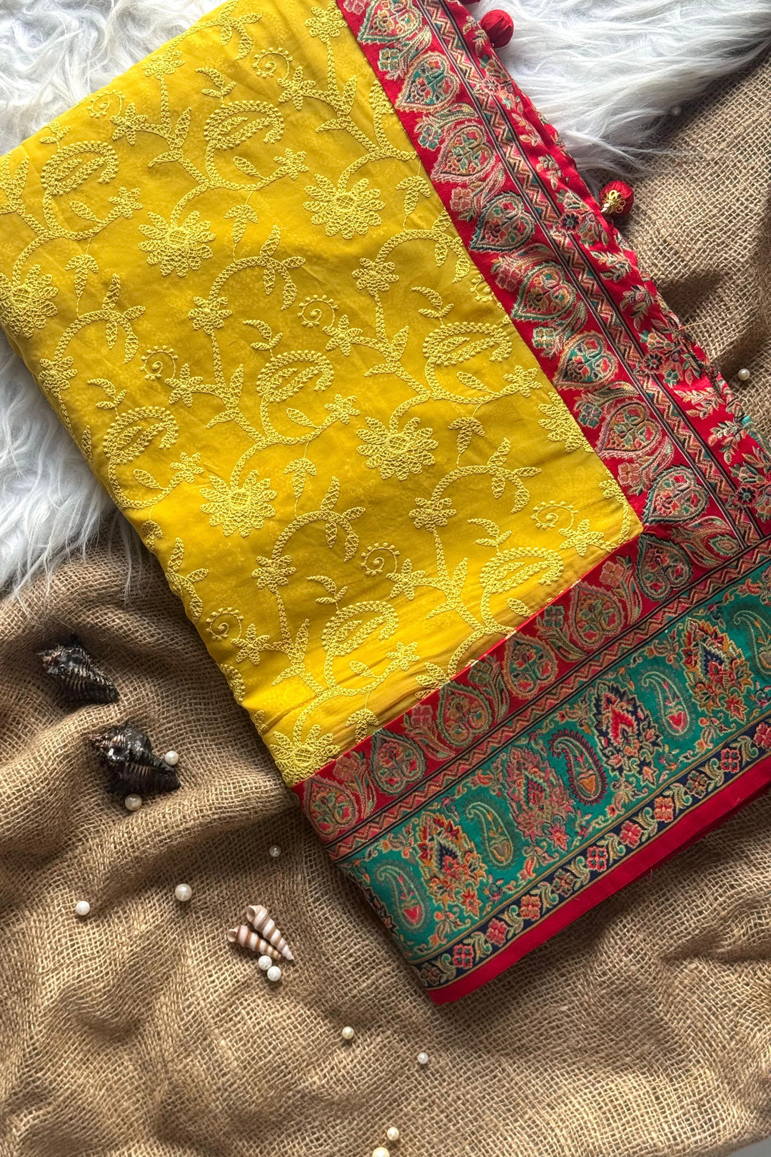 Heavenly Hues Pashmina Georgette Saree