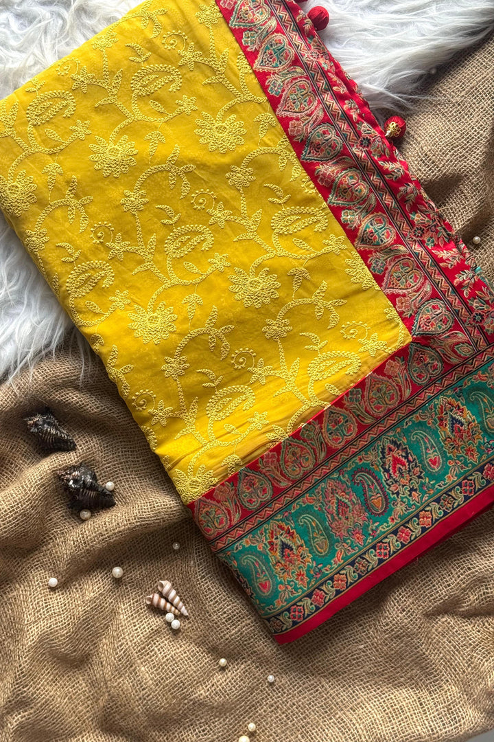 Heavenly Hues Pashmina Georgette Saree