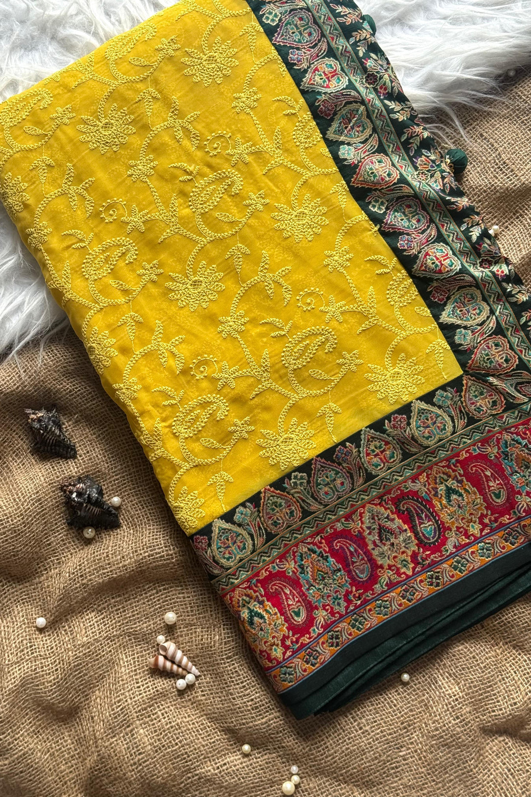 Heavenly Hues Pashmina Georgette Saree