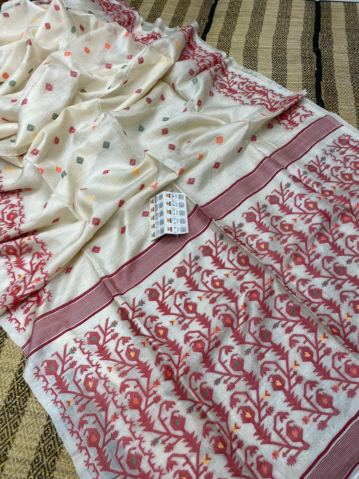 Amar Malati Gacchi Tussar Jamdani Saree