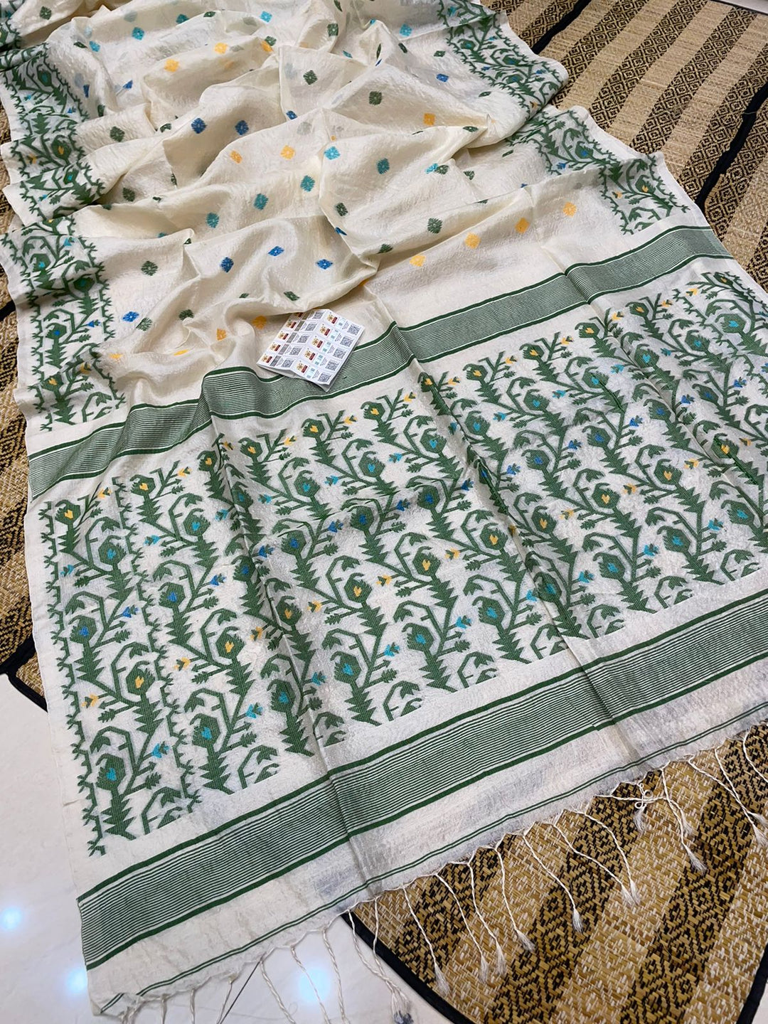 Amar Malati Gacchi Tussar Jamdani Saree