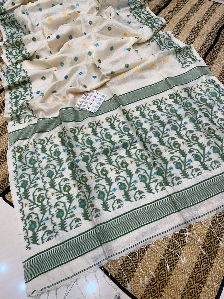 Amar Malati Gacchi Tussar Jamdani Saree