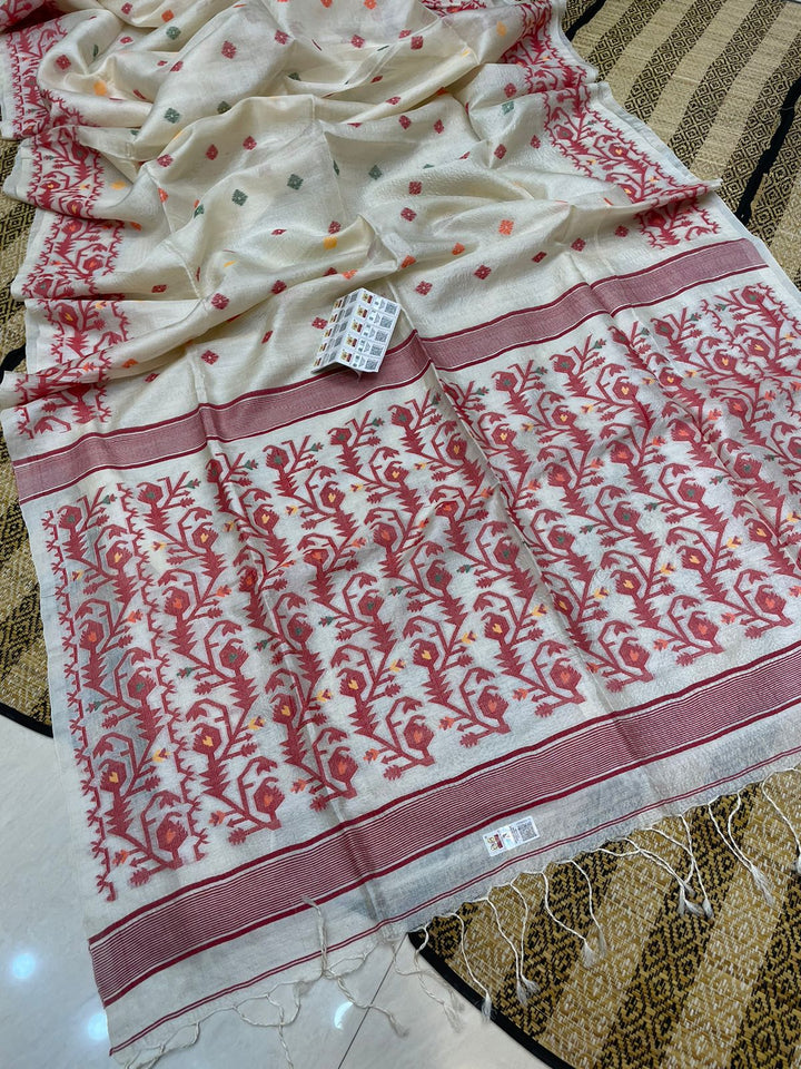 Amar Malati Gacchi Tussar Jamdani Saree