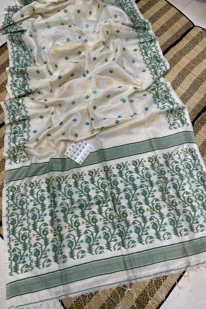 Amar Malati Gacchi Tussar Jamdani Saree