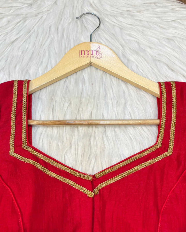 Brilliance Of Vichitra Silk Blouse