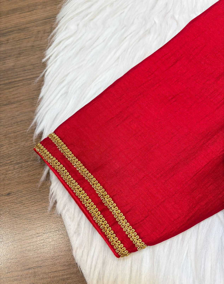 Brilliance Of Vichitra Silk Blouse