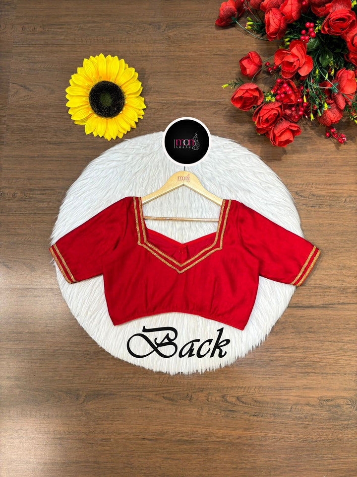 Brilliance Of Vichitra Silk Blouse