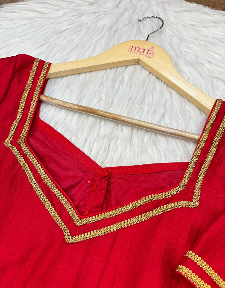 Brilliance Of Vichitra Silk Blouse