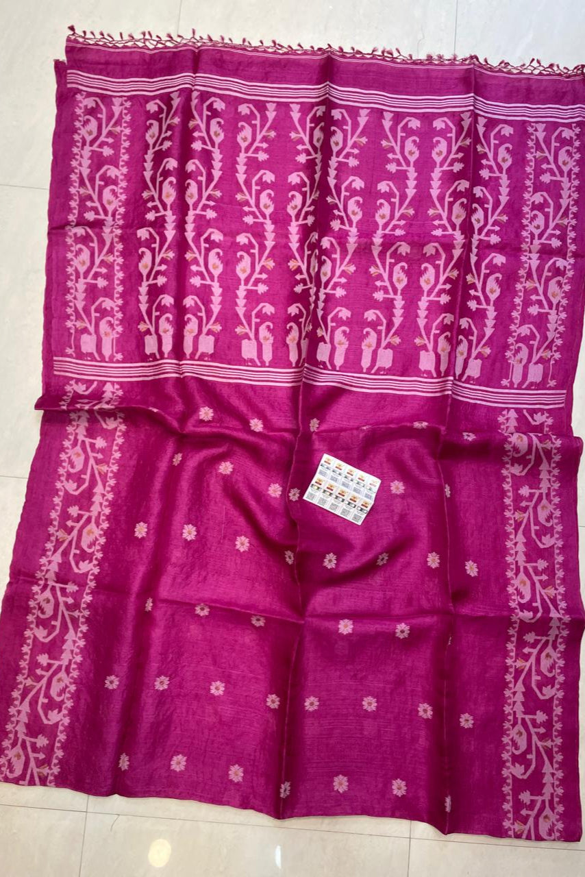 Happiness Magnet Gacchi Tussar Jamdani Saree