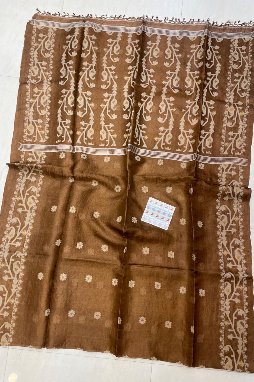 Happiness Magnet Gacchi Tussar Jamdani Saree