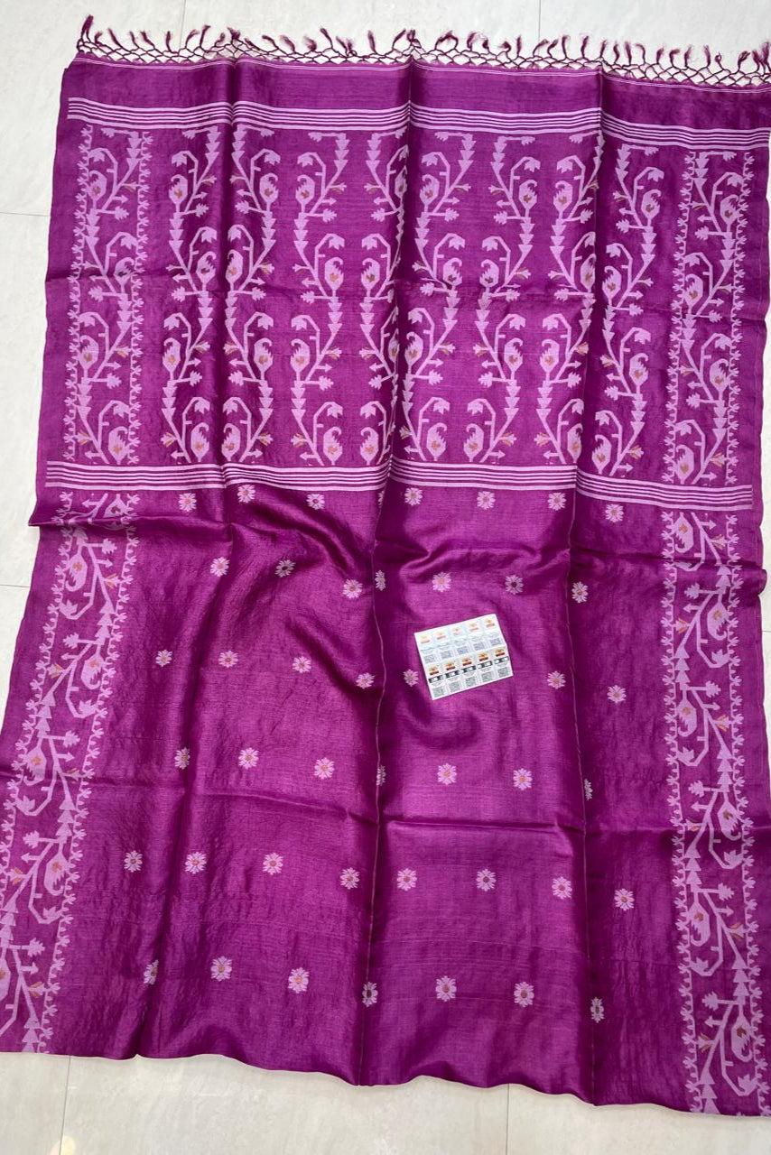 Happiness Magnet Gacchi Tussar Jamdani Saree
