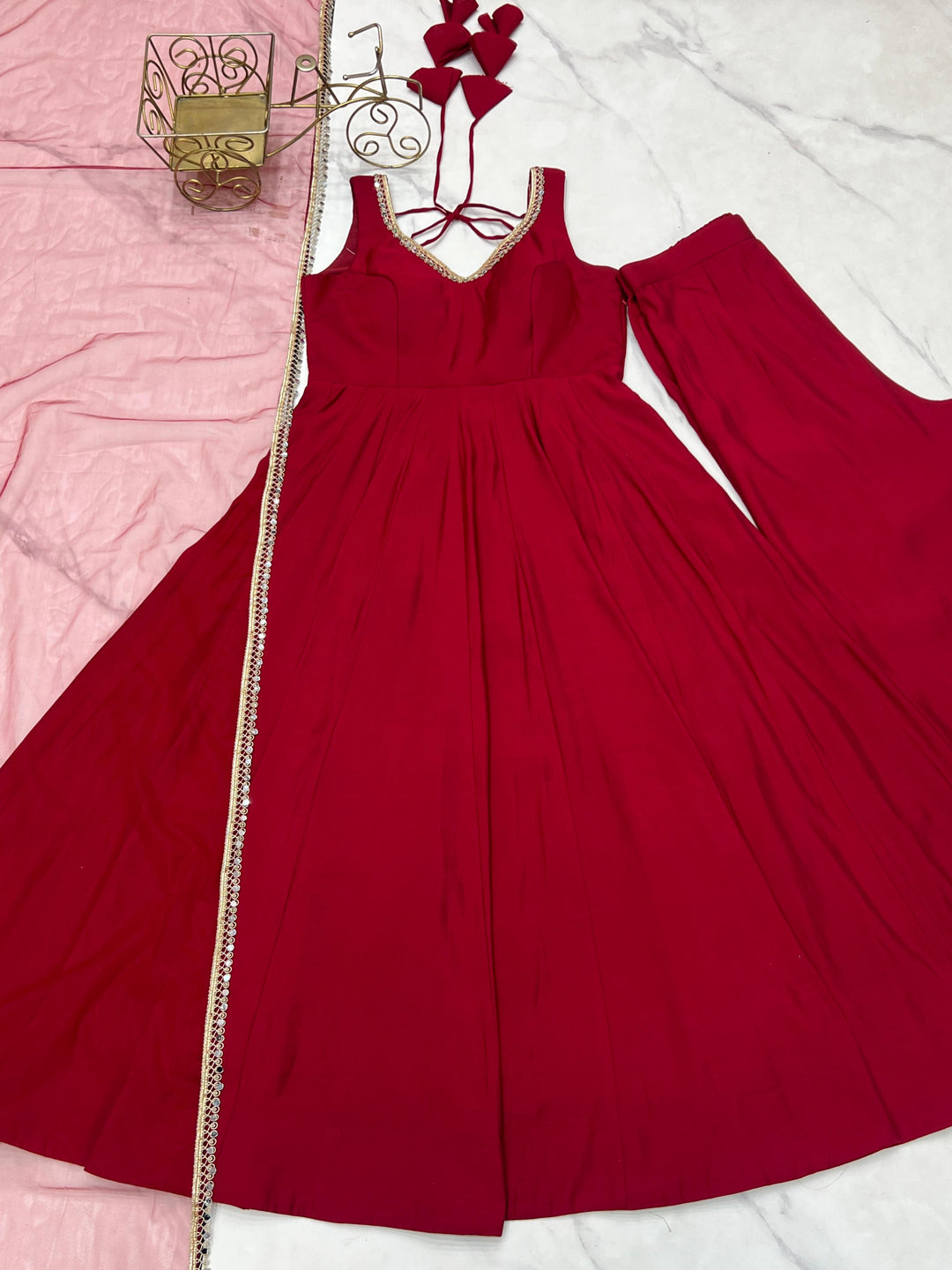 Soul in Shine Chanderi Silk Gown Set