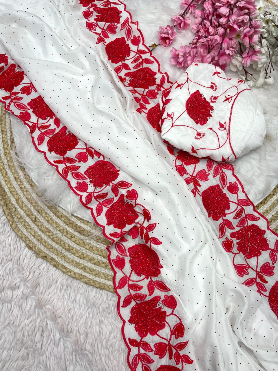 Moments of Love Fancy Vichitra Silk Saree