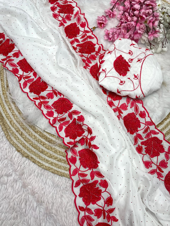 Moments of Love Fancy Vichitra Silk Saree