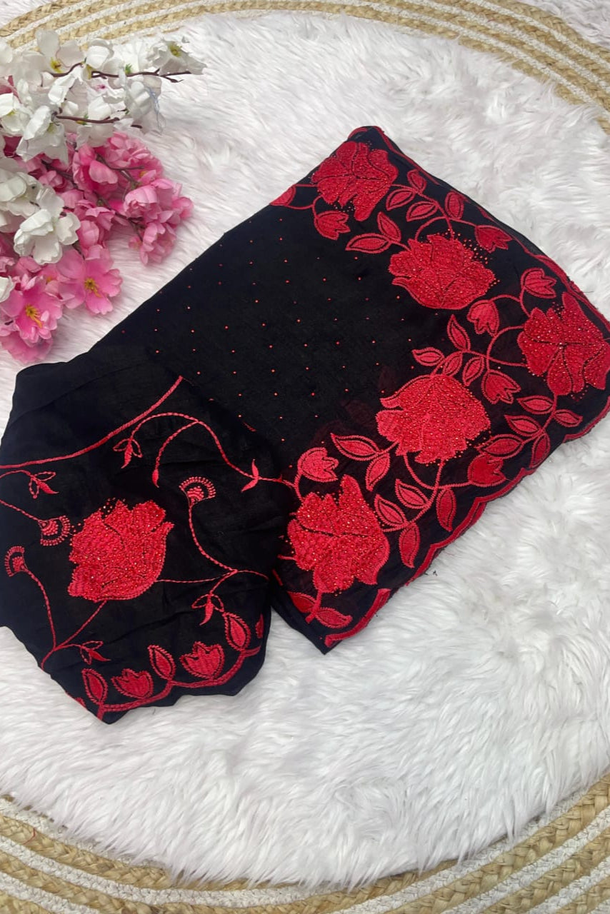 Moments of Love Fancy Vichitra Silk Saree