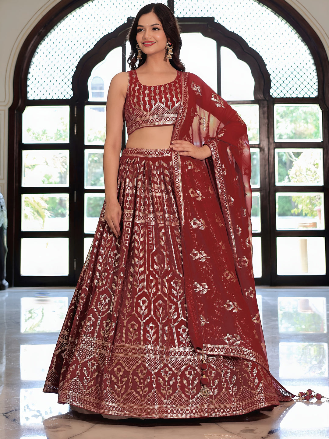 Eternal Feminine Georgette Lehenga