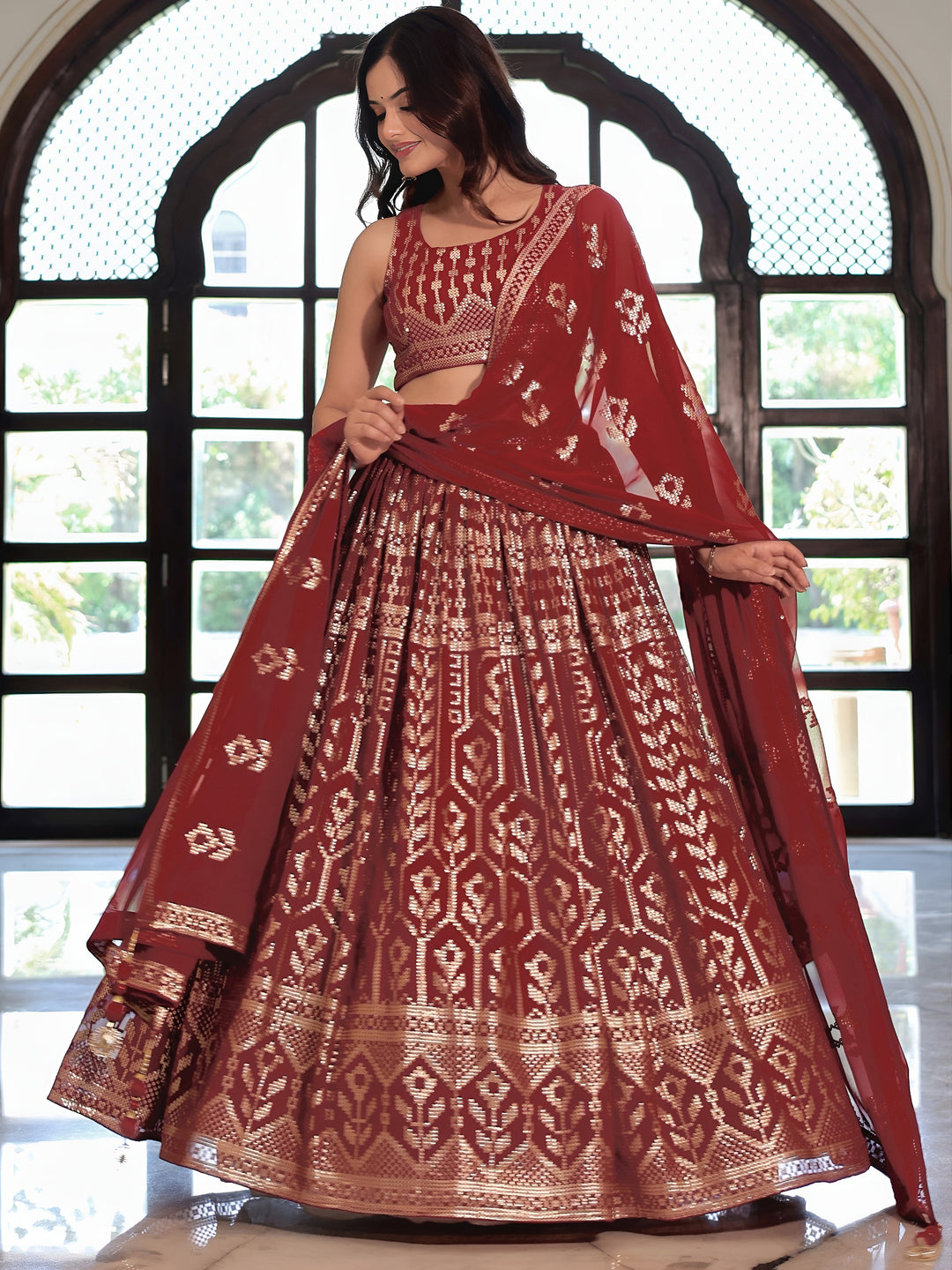 Eternal Feminine Georgette Lehenga