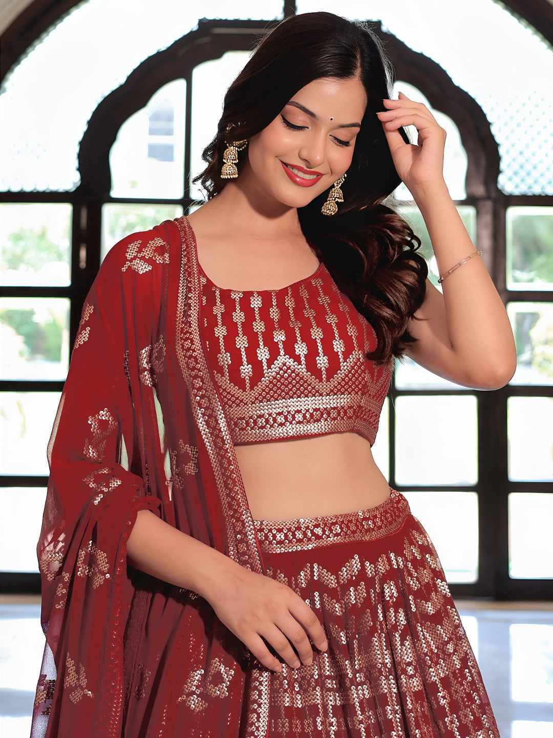Eternal Feminine Georgette Lehenga