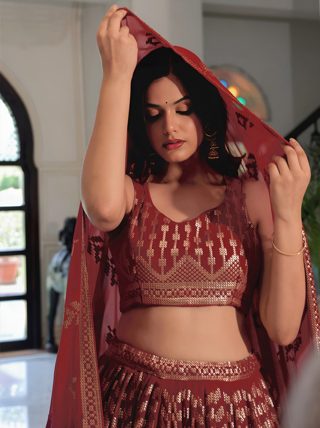 Eternal Feminine Georgette Lehenga