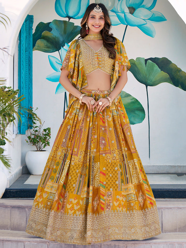 A Palette Of Joy Chinnon Silk Lehenga