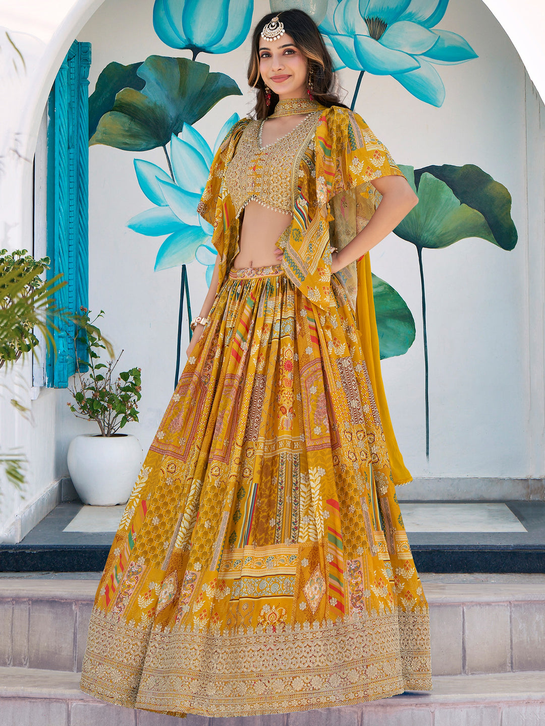 A Palette Of Joy Chinnon Silk Lehenga