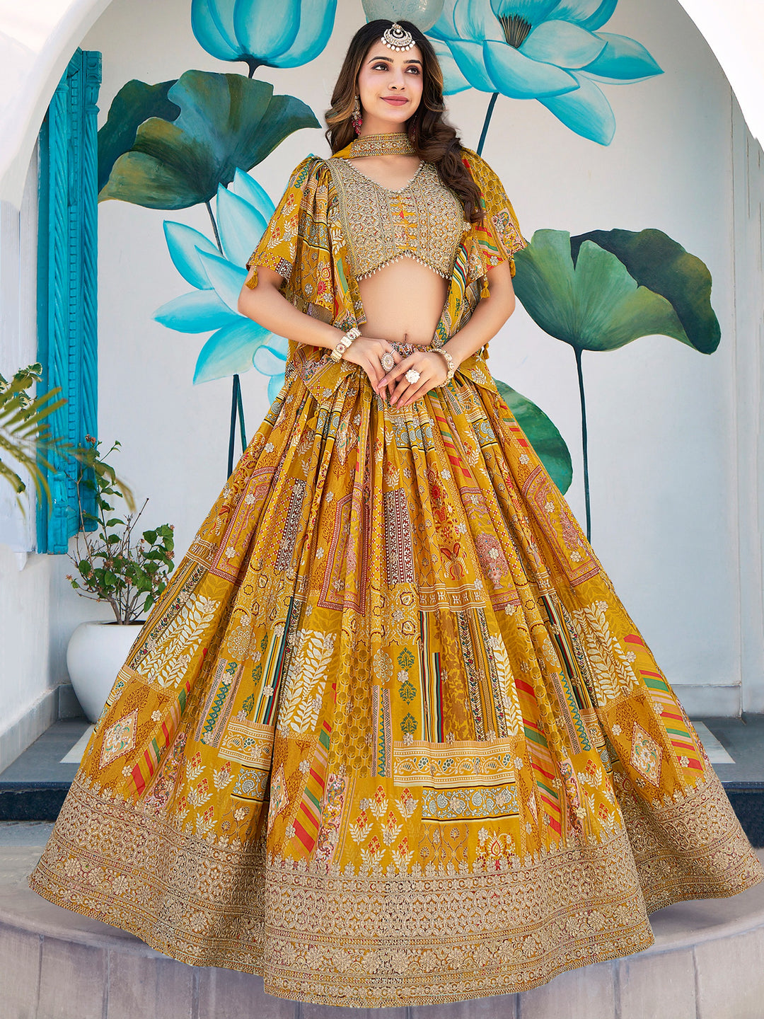 A Palette Of Joy Chinnon Silk Lehenga