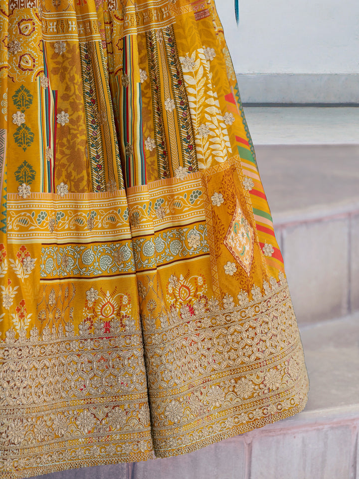 A Palette Of Joy Chinnon Silk Lehenga