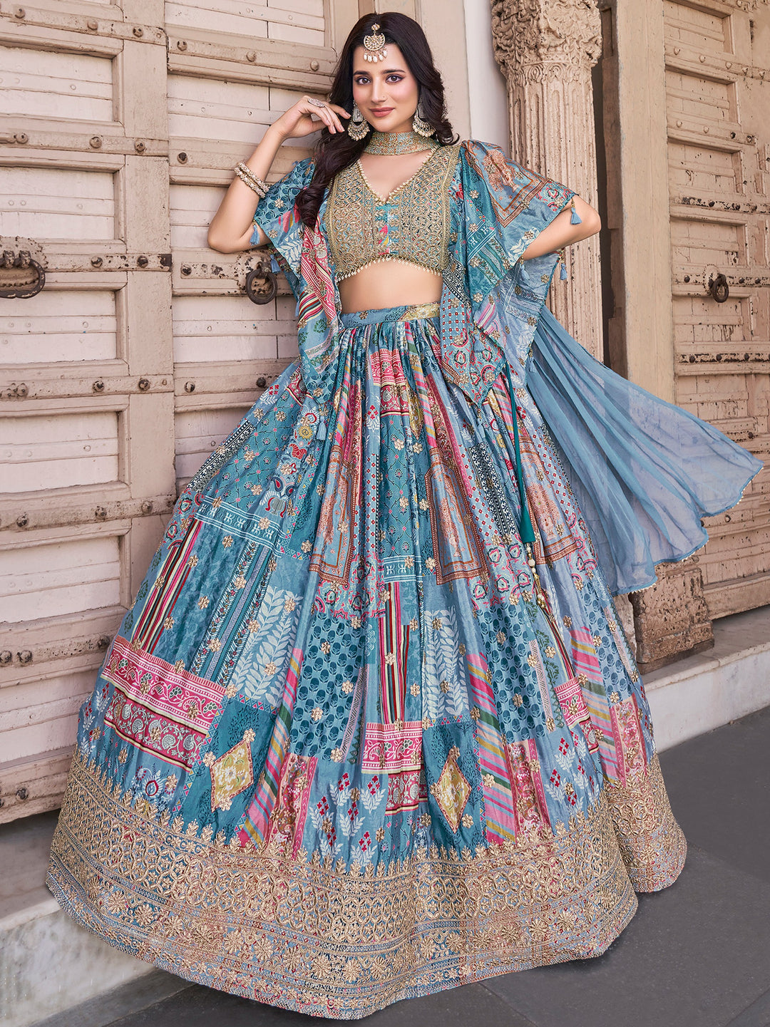 A Palette Of Joy Chinnon Silk Lehenga