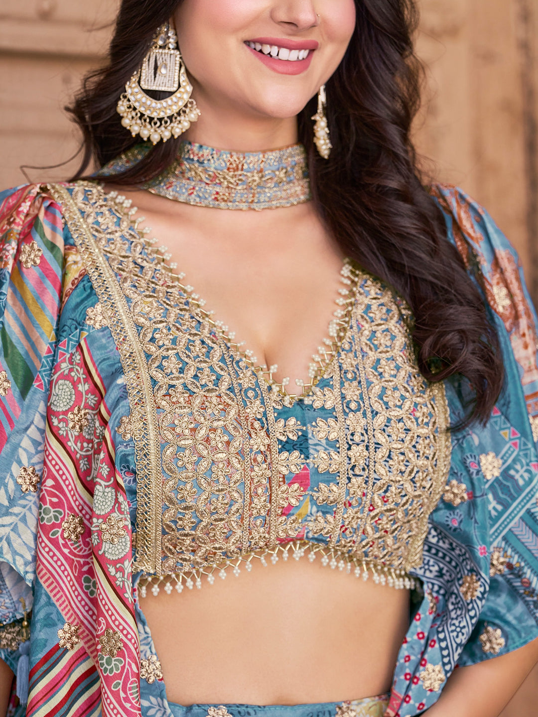 A Palette Of Joy Chinnon Silk Lehenga