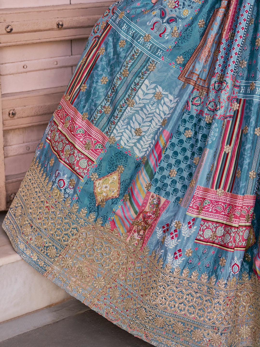 A Palette Of Joy Chinnon Silk Lehenga