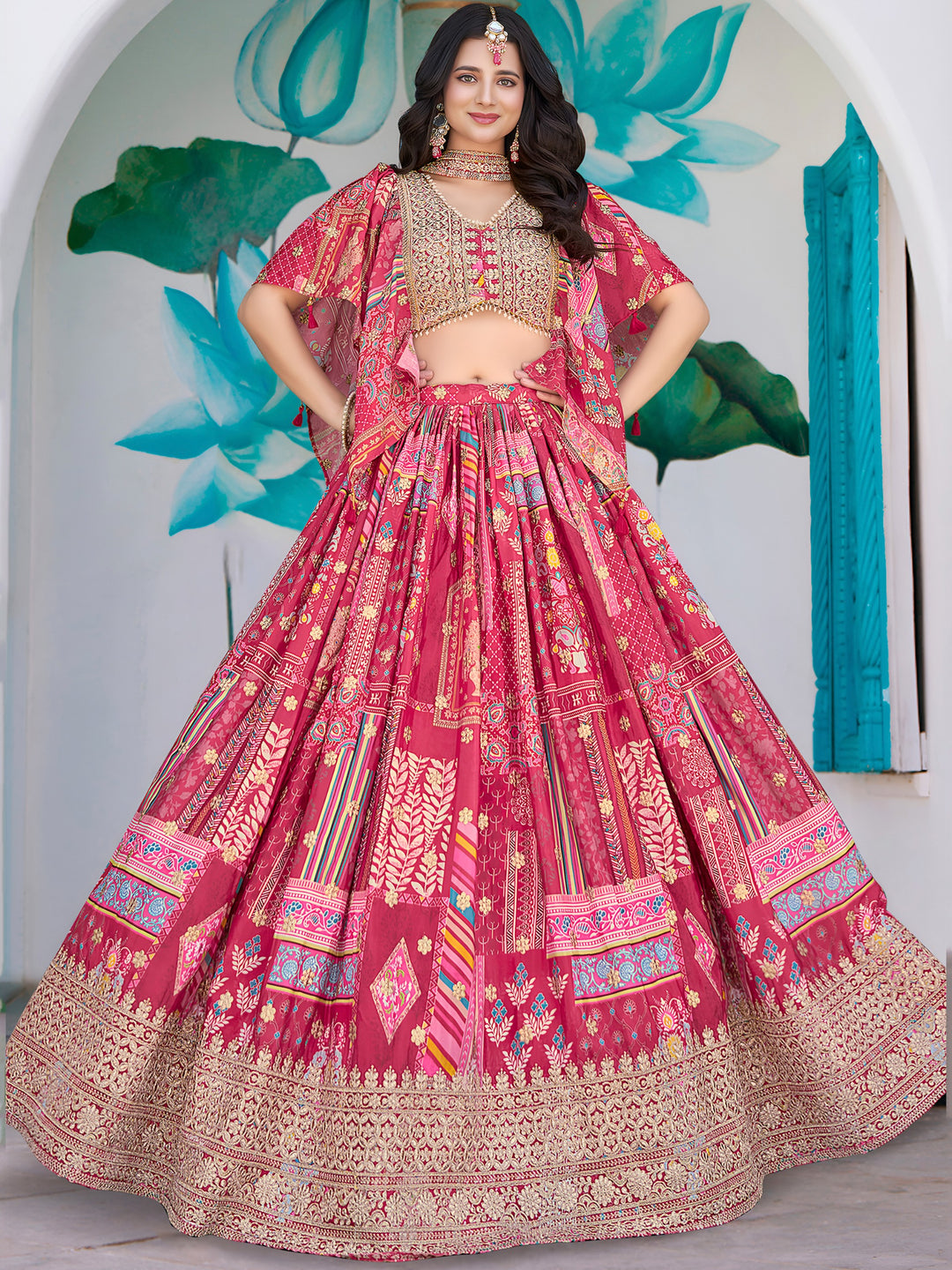 A Palette Of Joy Chinnon Silk Lehenga