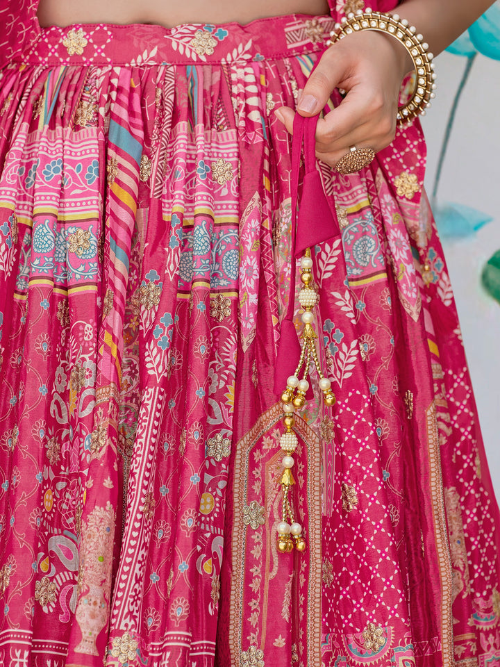 A Palette Of Joy Chinnon Silk Lehenga