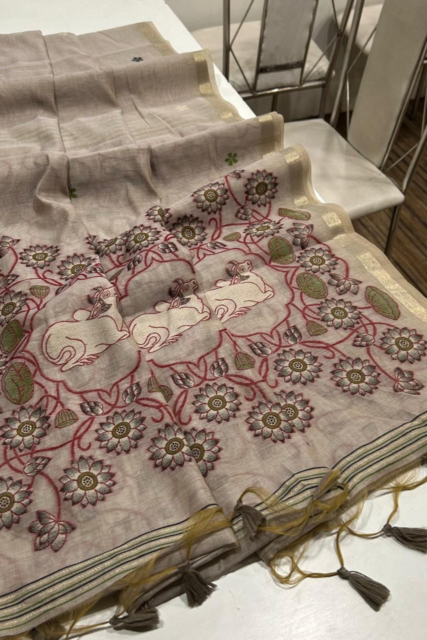 Kamdhenu Special Muga Cotton Saree