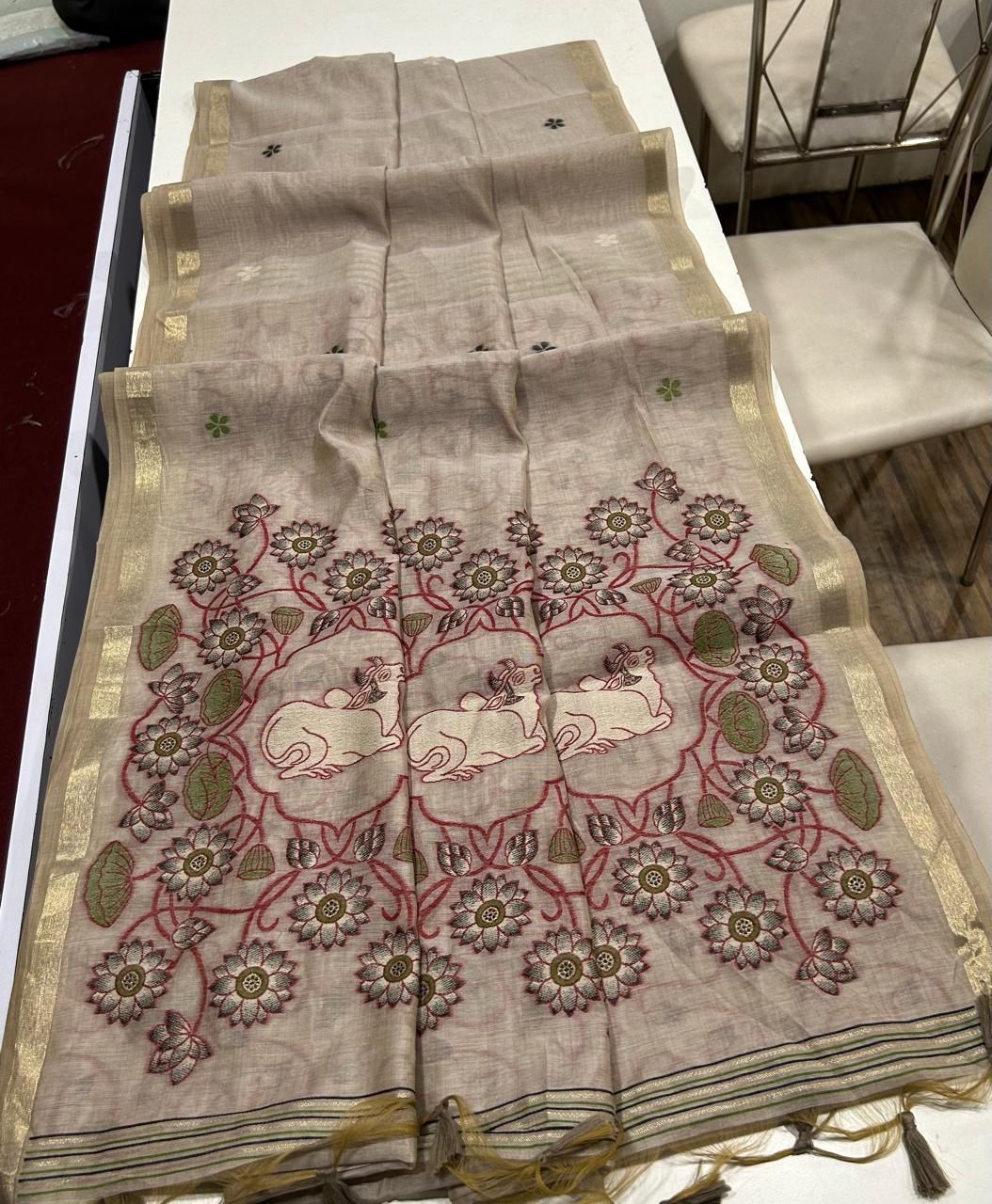 Kamdhenu Special Muga Cotton Saree