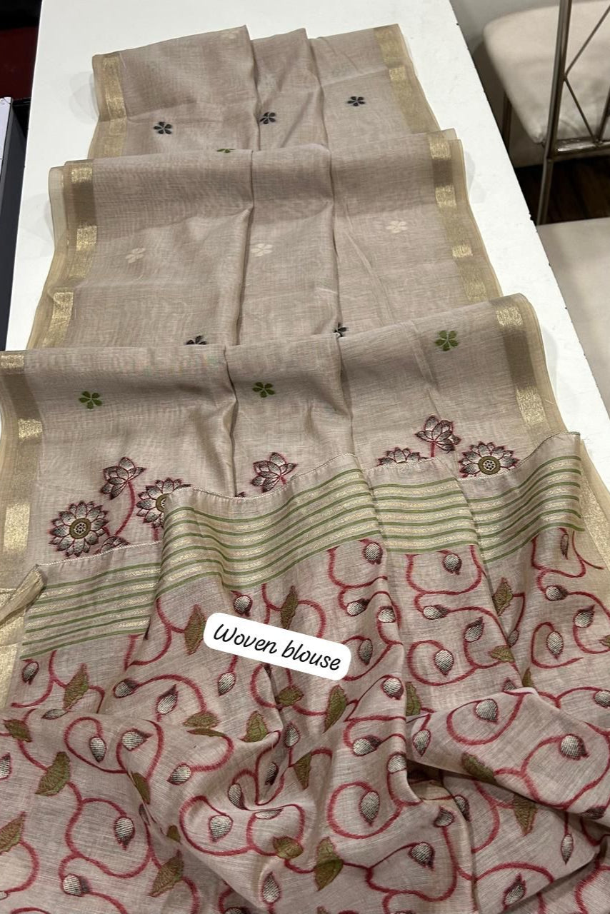 Kamdhenu Special Muga Cotton Saree