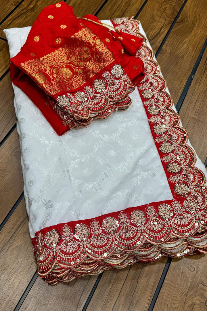 Durga Puja Special Muslin Silk Saree