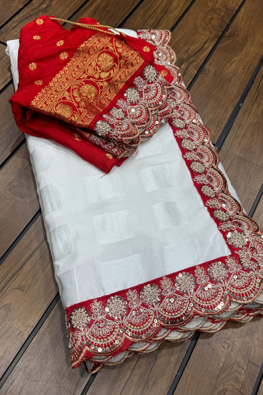 Durga Puja Special Muslin Silk Saree
