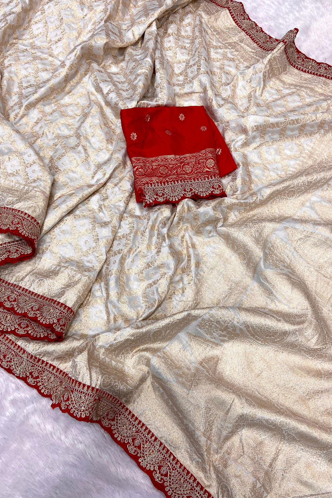 Lighted Eve Khaddi Georgette Banarasi Saree