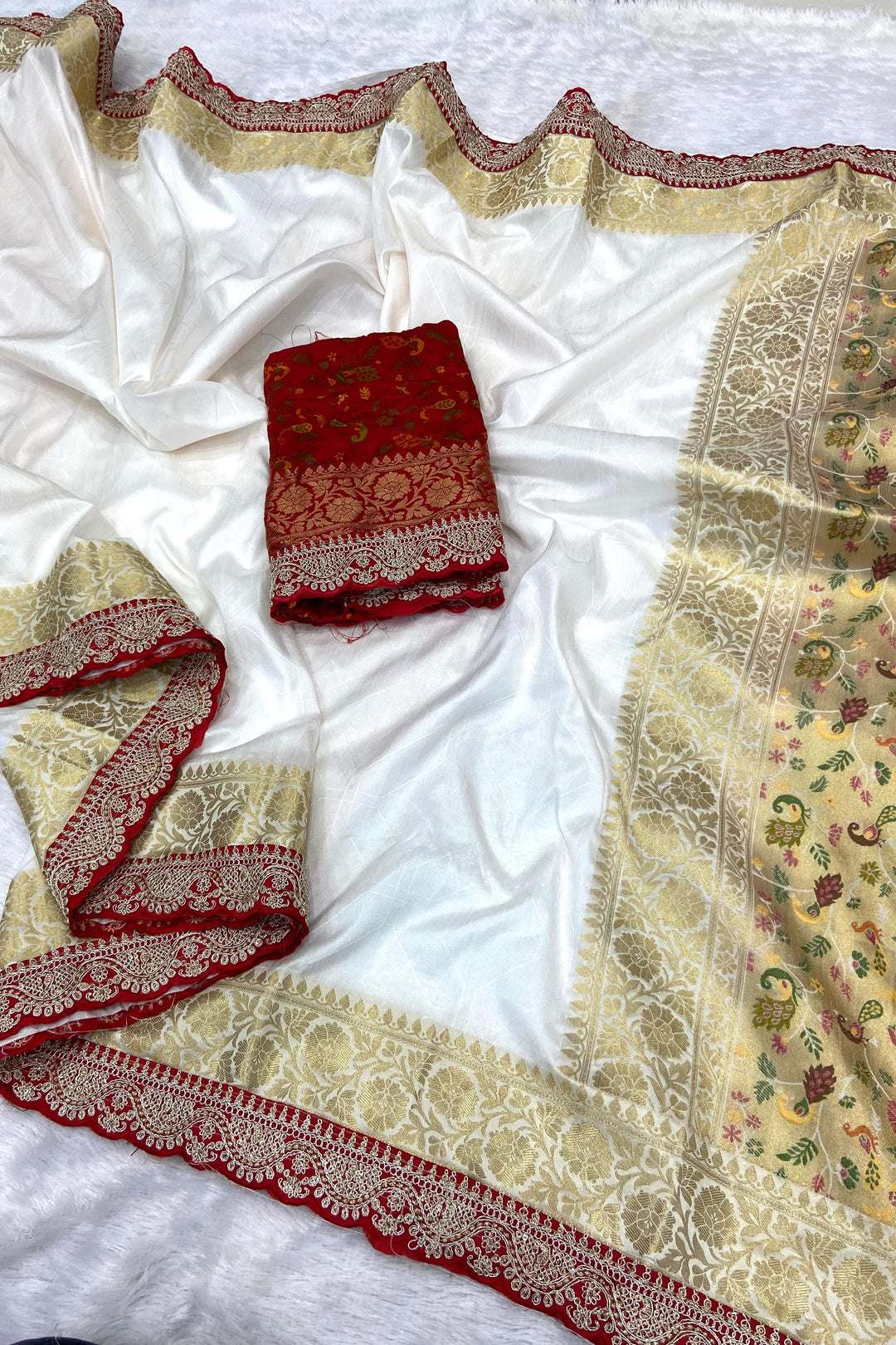 Lighted Eve Khaddi Georgette Banarasi Saree