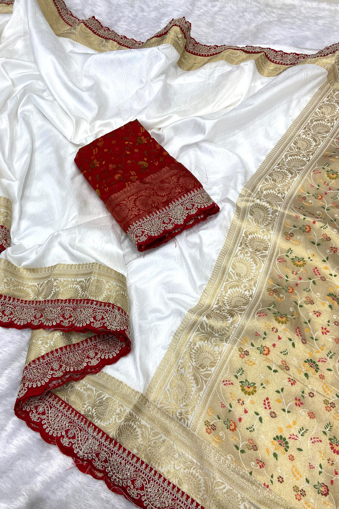 Lighted Eve Khaddi Georgette Banarasi Saree