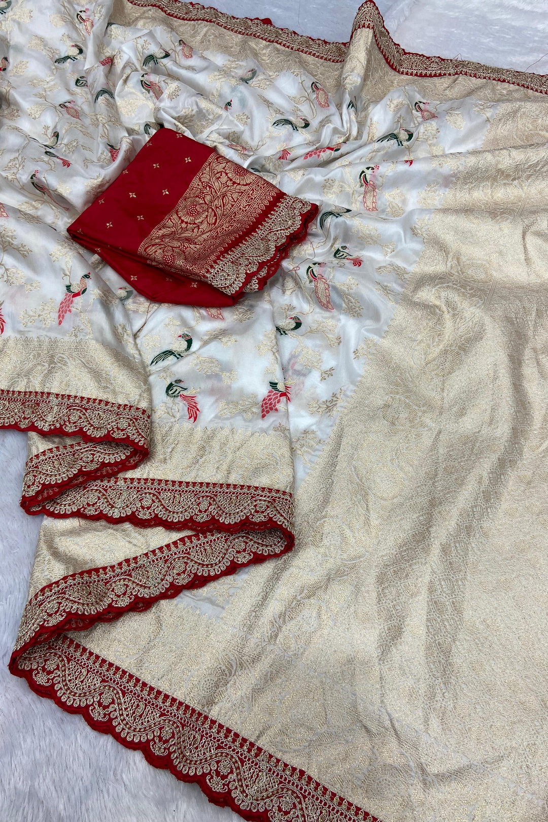Lighted Eve Khaddi Georgette Banarasi Saree