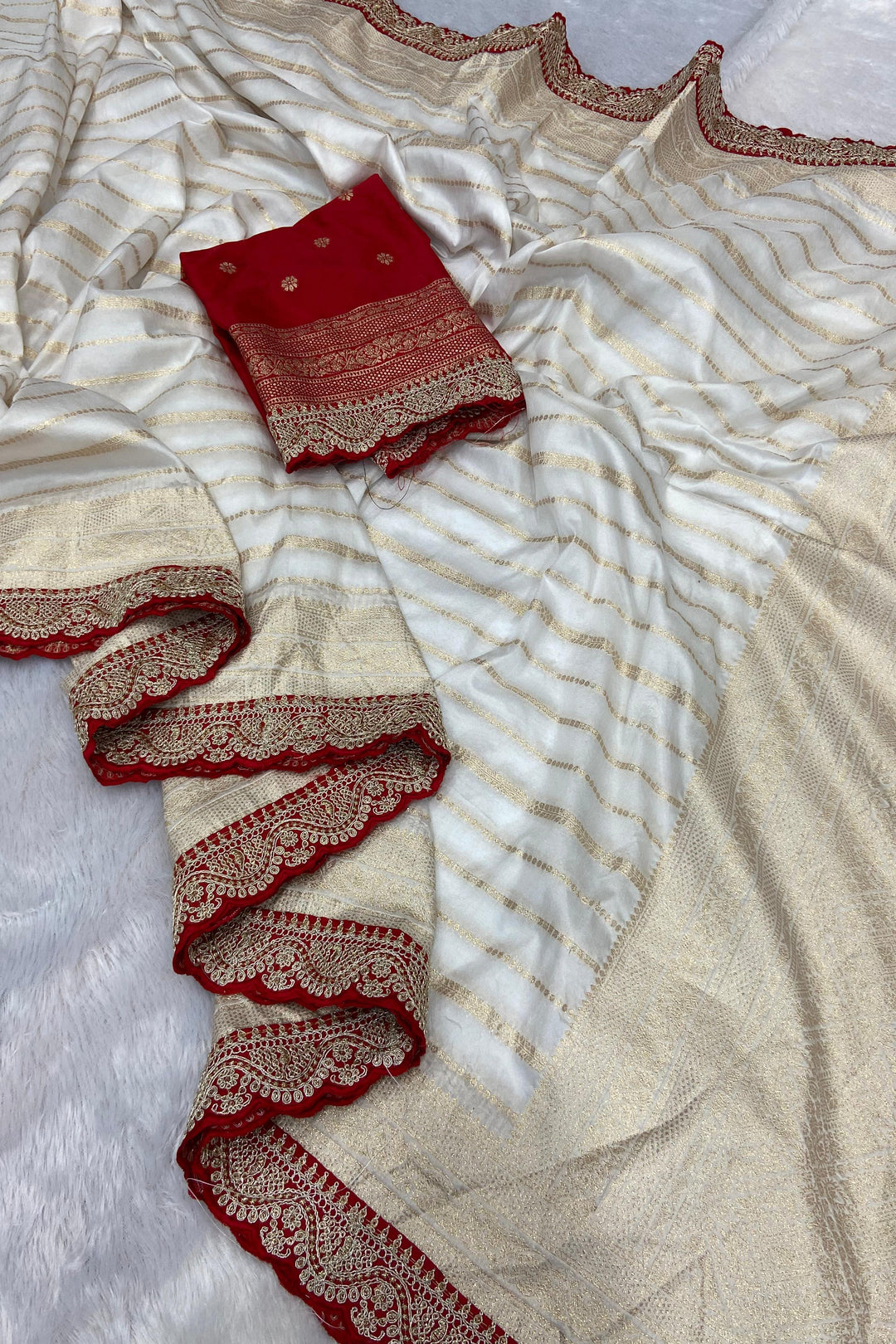 Lighted Eve Khaddi Georgette Banarasi Saree