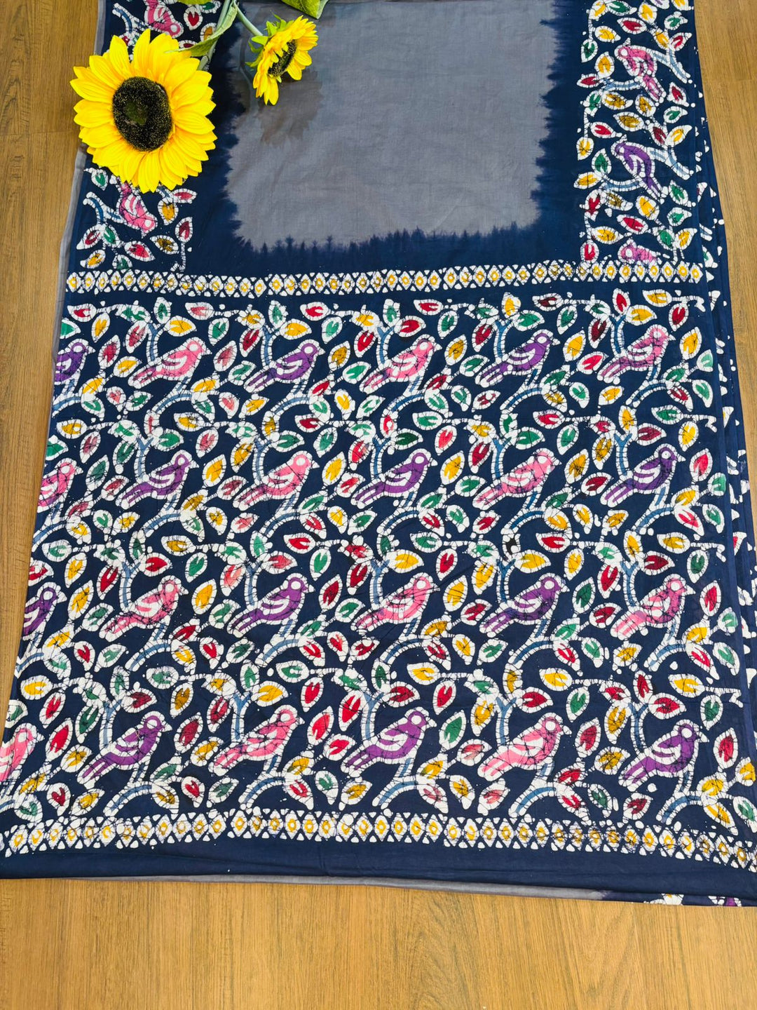 Aalpona- Handloom Mul Cotton Saree