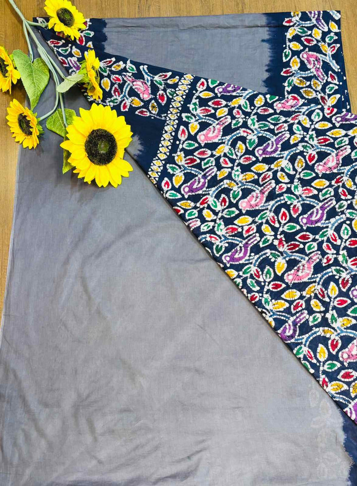 Aalpona- Handloom Mul Cotton Saree