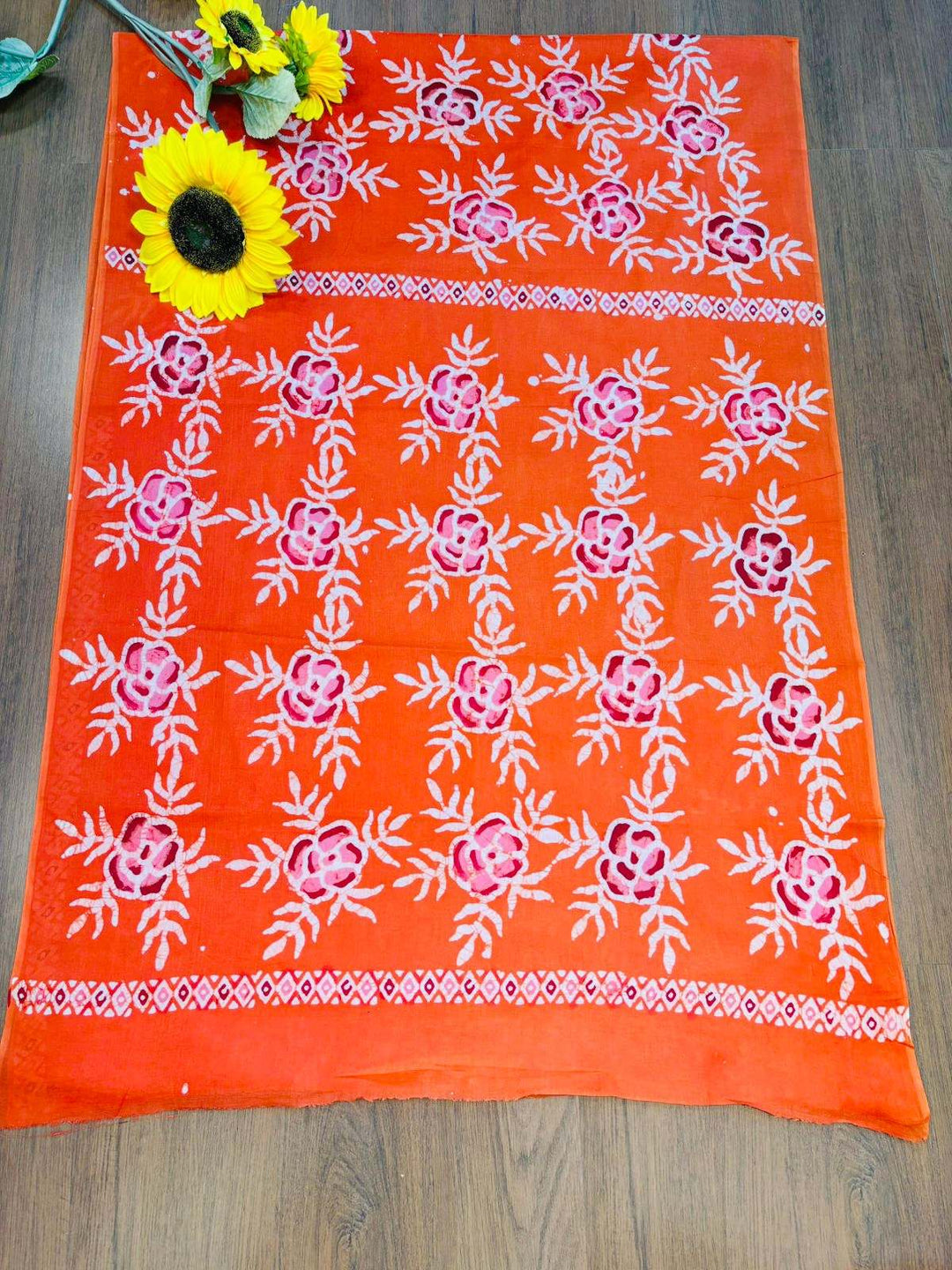 Bonolata- Batik Print Cotton Saree