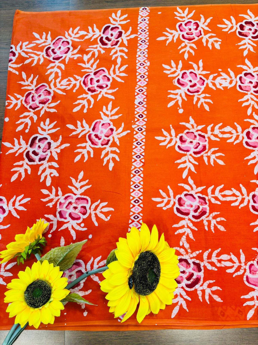 Bonolata- Batik Print Cotton Saree