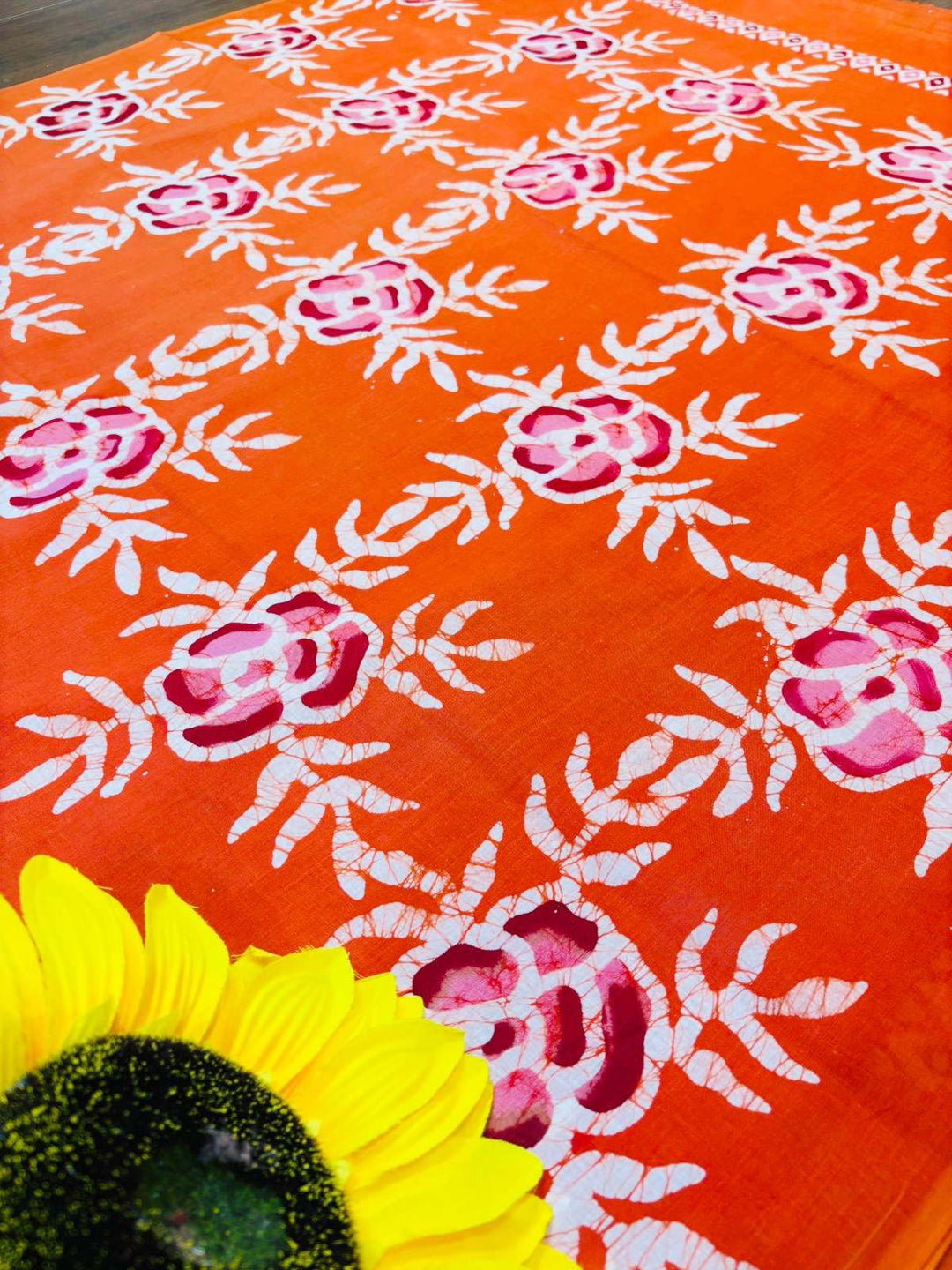 Bonolata- Batik Print Cotton Saree