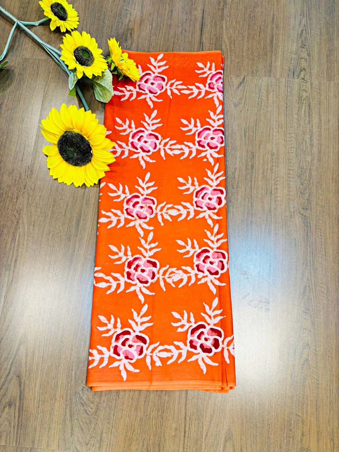 Bonolata- Batik Print Cotton Saree