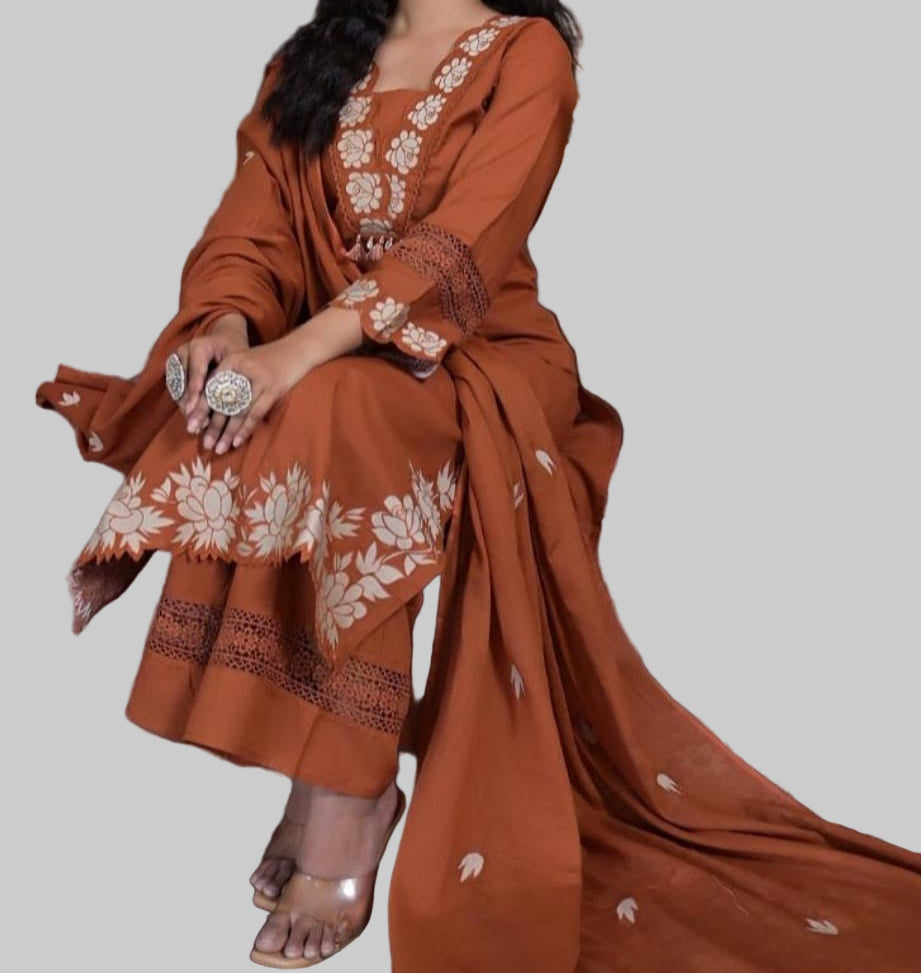 Petal Passion Cotton Kurti Set