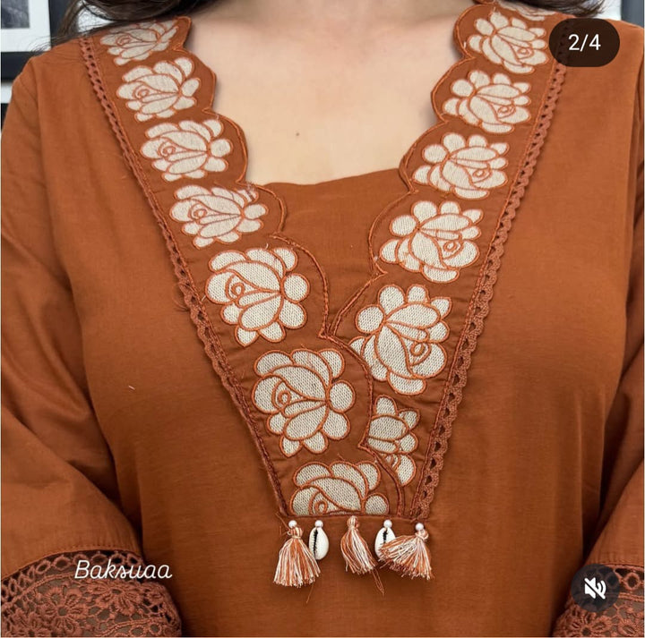 Petal Passion Cotton Kurti Set